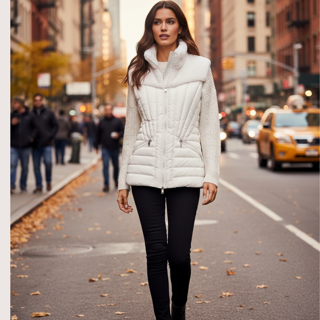 DKNY Women’s Sleeveless Puffer Vest – Chic Warmth for Every Season