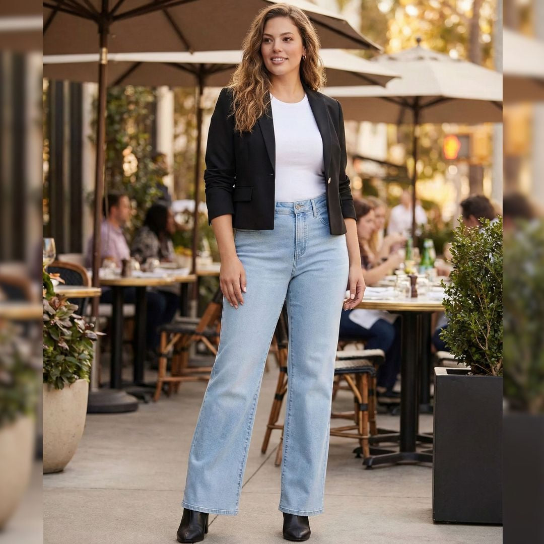 BCBG Women’s Wide-Leg Mid-Rise Jeans – Modern Denim With Bold, Flattering Silhouette