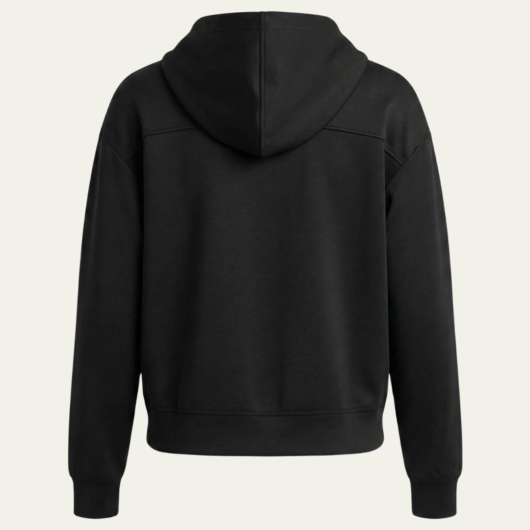 DKNY Women's Zip-Up Hoodie Jacket Stretch Performance Fabric Black
