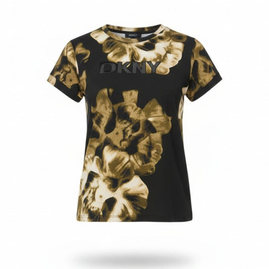 DKNY Floral Logo Tee – Casual Comfort, Bold Style
