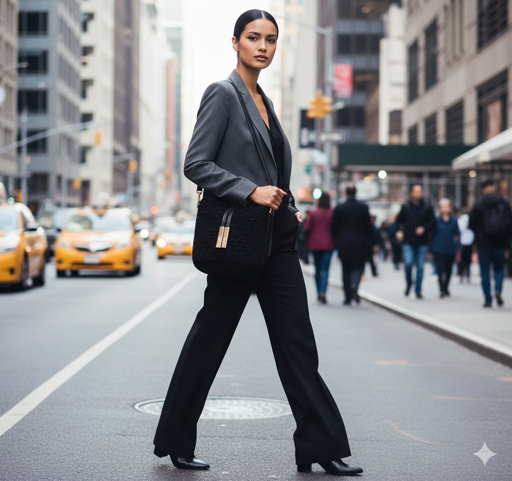 Calvin Klein Naomi Woven Crossbody – Textured Elegance, Effortless Versatility