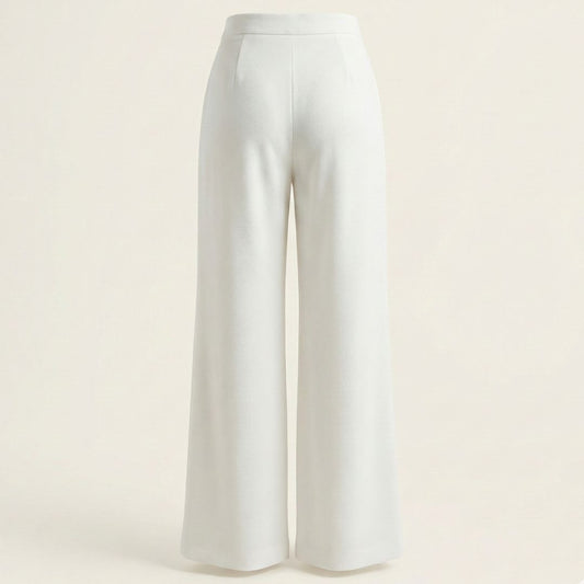 BCBG Women’s High-Waist Wide-Leg Pants – Elegant Tie-Front, Modern Silhouette