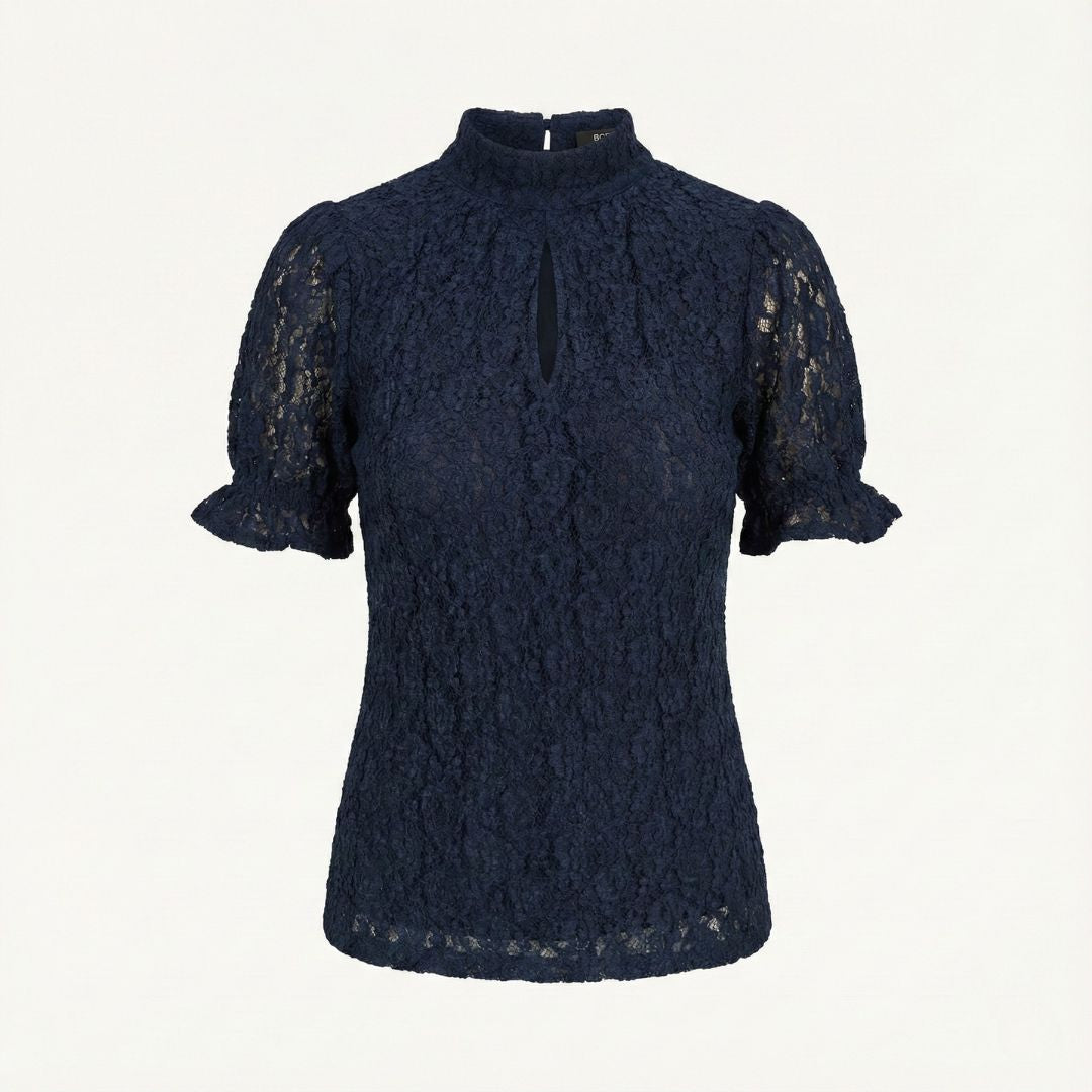 BCBG Lace Ruffle Top – Feminine Elegance with a Modern Touch