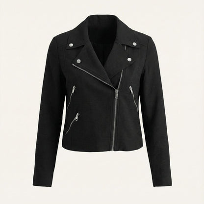 DKNY Zipper Detailed Crinkle Jacket for Women – Modern Texture, Effortless Edge