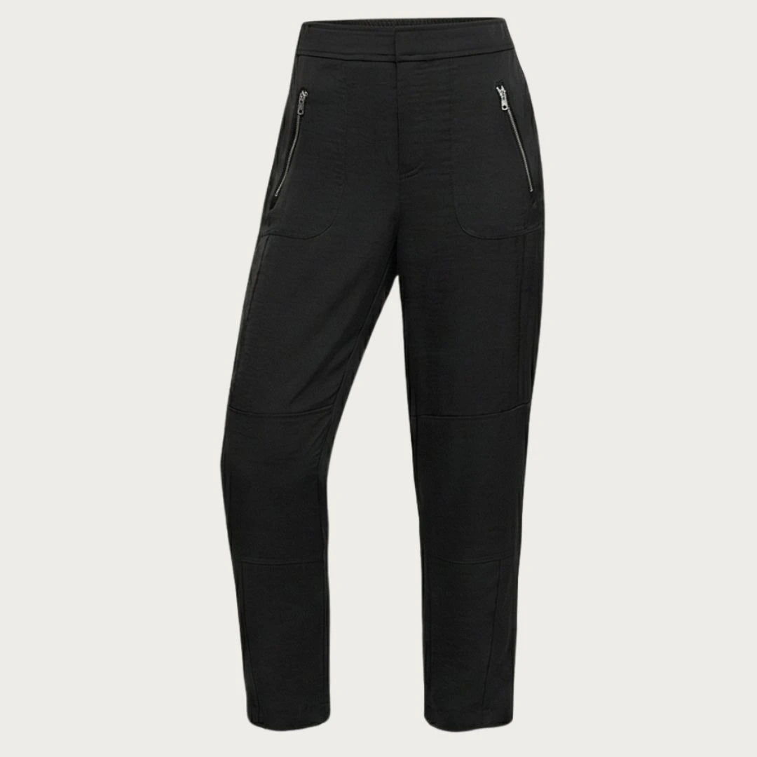 DKNY Women's Elastic Waist-Back Zippered Trousers - Tailored Soft Polyester Pants