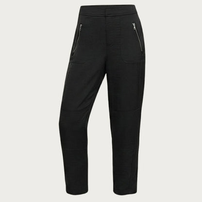 DKNY Women's Elastic Waist-Back Zippered Trousers - Tailored Soft Polyester Pants