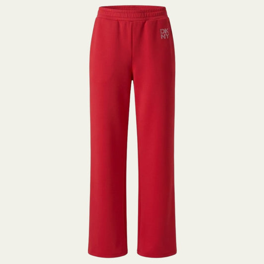 DKNY Women's Scuba Pull-On Pants Slim Fit Stretch Red