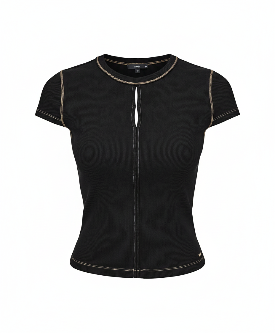 DKNY – Chic Contrast: The Top That Elevates Every Look