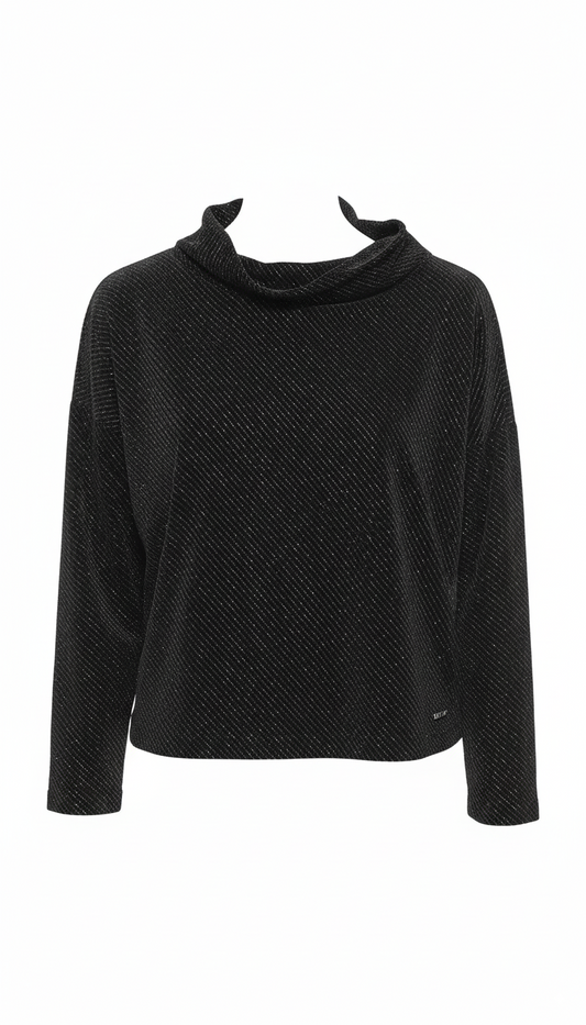 DKNY Women’s Mock Neck Cozy Top – Modern Comfort, Effortless Style