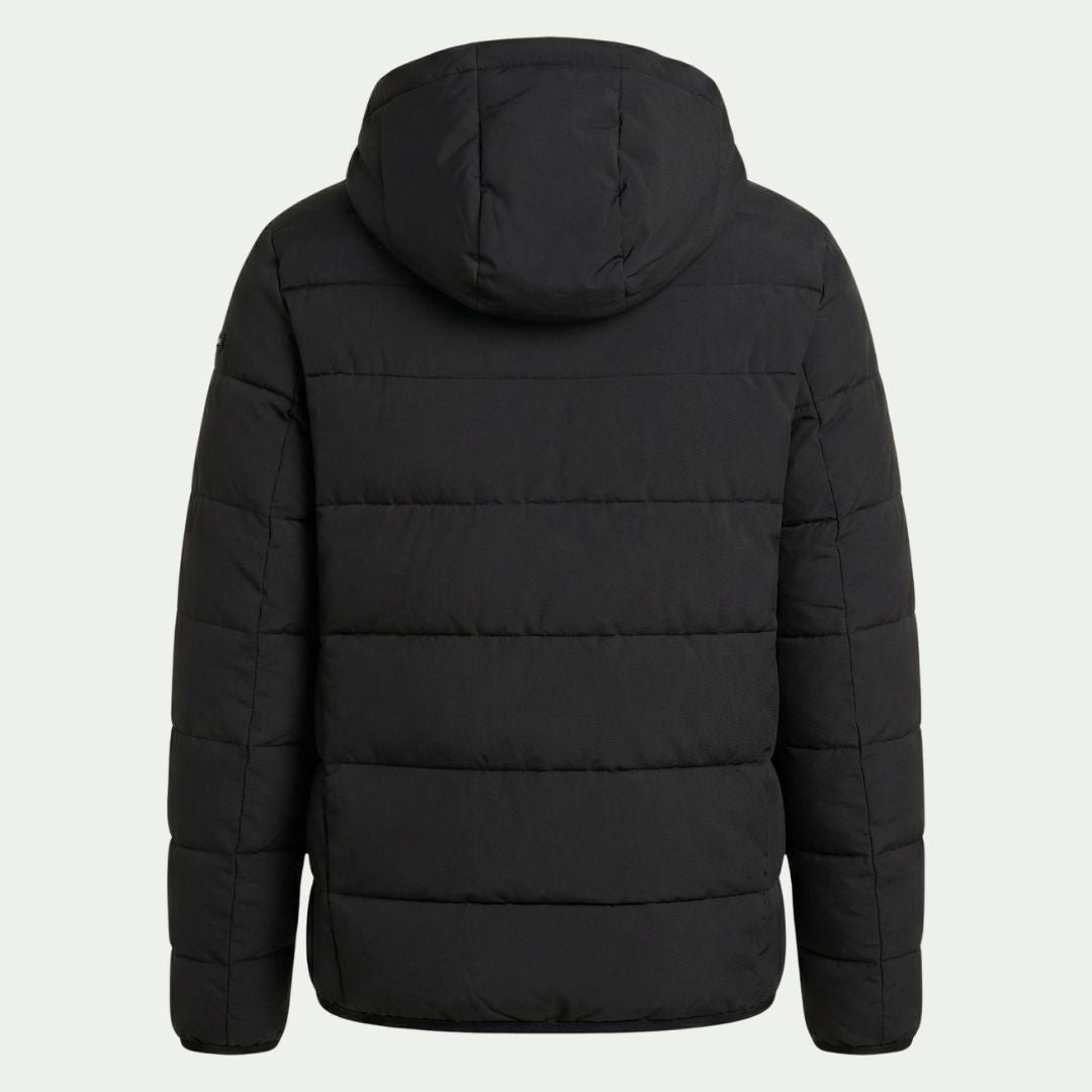 Calvin Klein Men's Chevron Stretch Puffer Jacket Sherpa Lined Hood