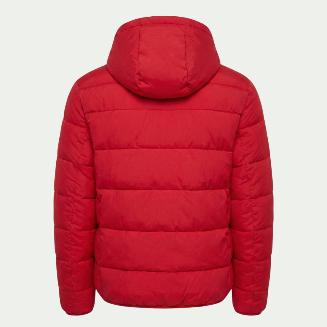 Calvin Klein Men's Chevron Stretch Puffer Jacket Sherpa Lined Hood