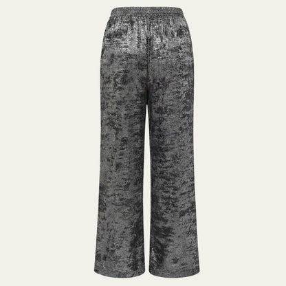 DKNY Women's Textured Pull-On Pants High Rise Wide Leg