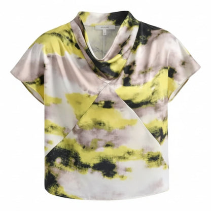 Women’s Printed Cowl Neck Blouse – Effortless Elegance with a Flattering, Feminine Drape